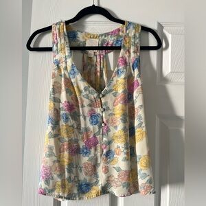 Floral racerback blouse | size small